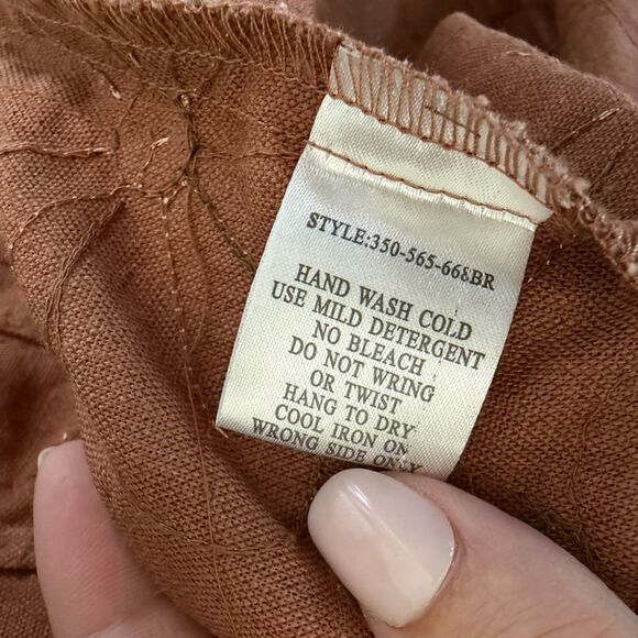 Roper Sequin Daisy Floral Brown Country Western Button Down Shirt Sparkle Size L - Picture 6 of 10